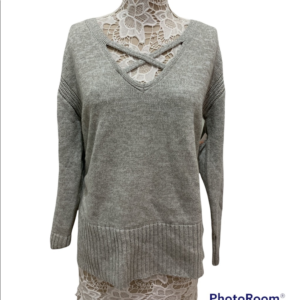 New Gray knitted Sweater sz M
